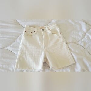 Levis High-Rise Ivory Denim Women’s Shorts